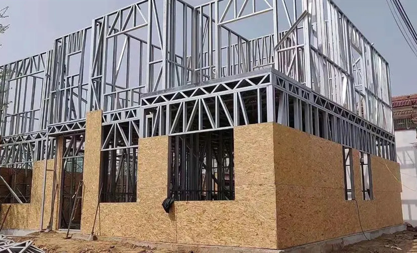 轻钢别墅墙体缝隙处理展示 轻钢别墅墙体缝隙处理展示