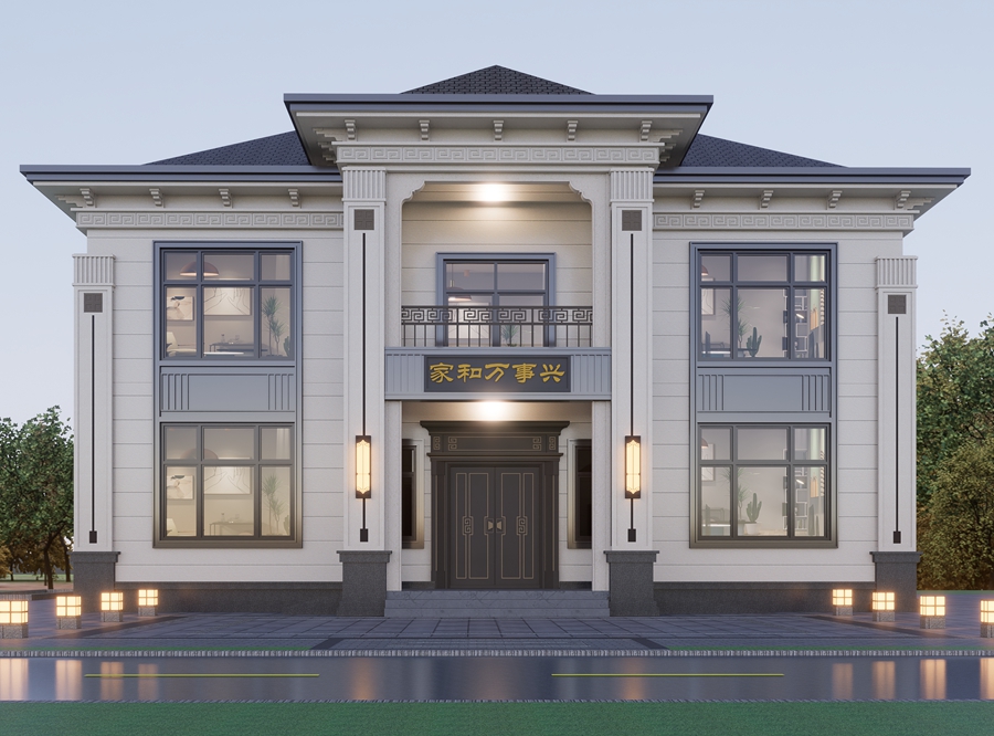 睿婕轻钢别墅（新中式HL-12）
