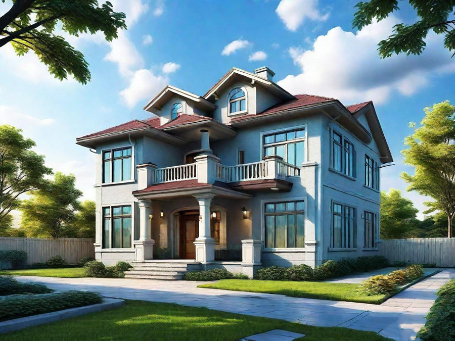 三层轻钢别墅效果图 三层轻钢别墅效果图