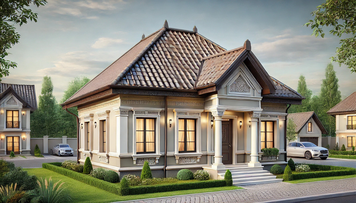 欧式风情的轻钢别墅效果图 欧式风情的轻钢别墅效果图