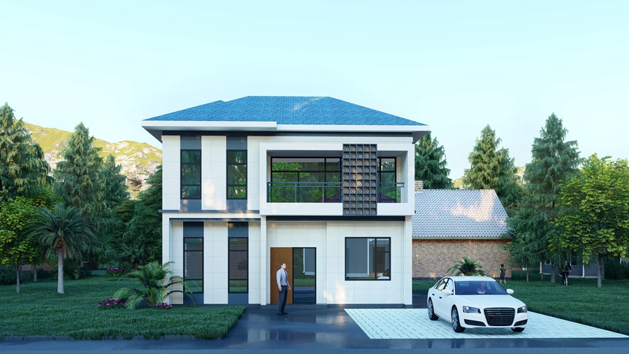 轻钢别墅户型效果图 轻钢别墅户型效果图