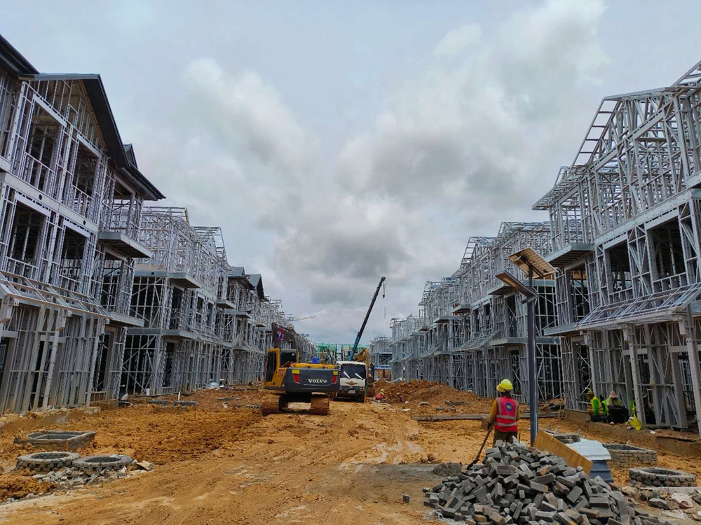 睿婕柬埔寨500栋轻钢别墅60天封顶！金边创举诠释中国速度与建造新高度